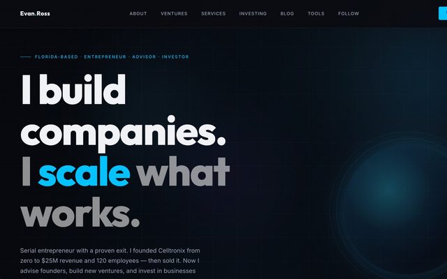 Evan Ross FL website preview