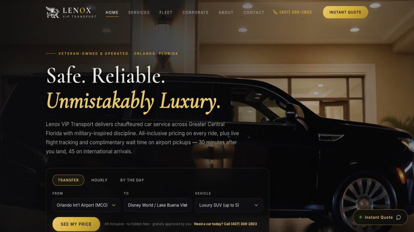Lenox Transport website preview
